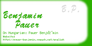 benjamin pauer business card